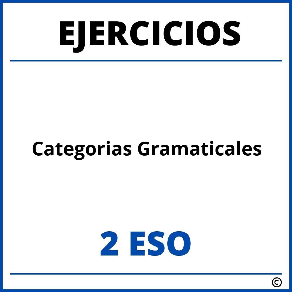 Ejercicios Categorias Gramaticales 2 ESO PDF