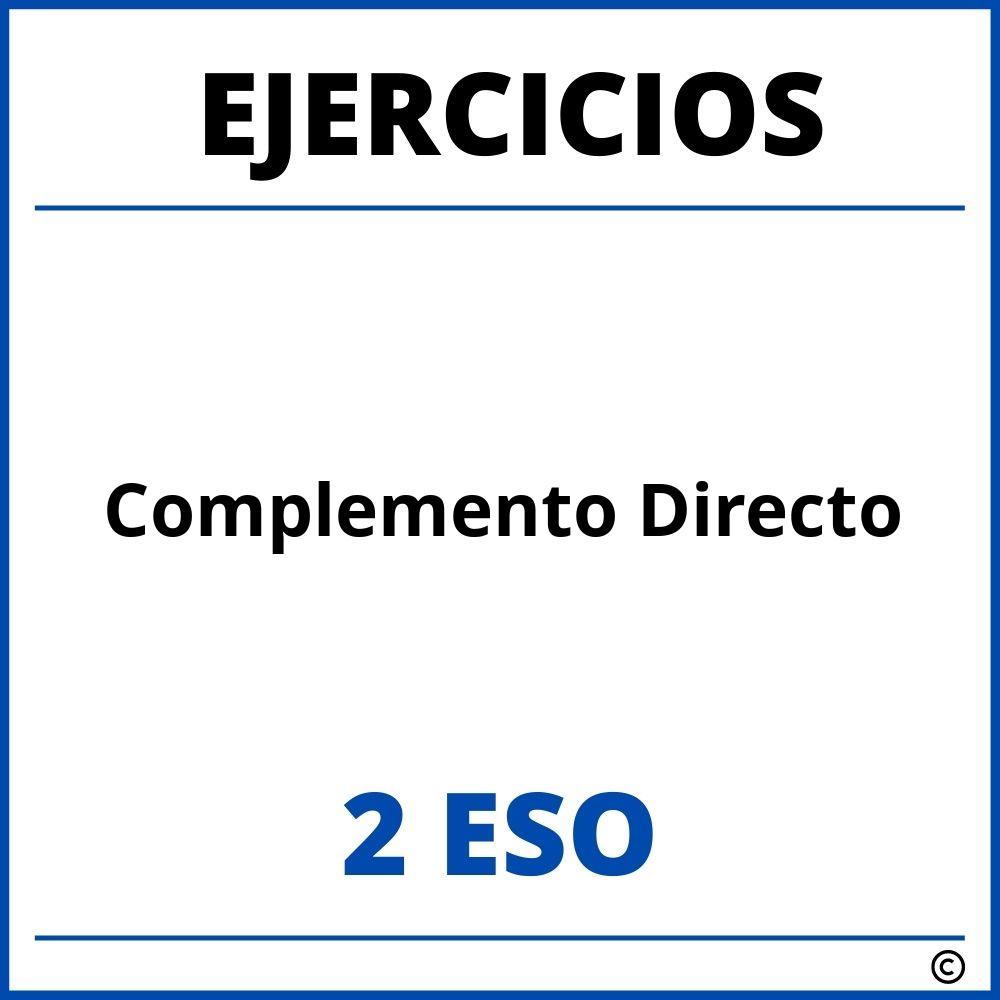 Ejercicios Complemento Directo 2 ESO PDF