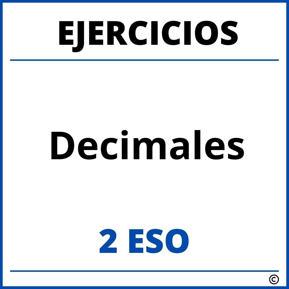 Ejercicios Decimales 2 ESO PDF