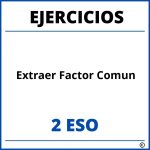 Ejercicios Extraer Factor Comun 2 ESO PDF