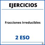 Ejercicios Fracciones Irreducibles 2 ESO PDF
