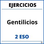 Ejercicios Gentilicios 2 ESO PDF