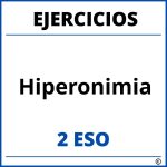 Ejercicios Hiperonimia 2 ESO PDF