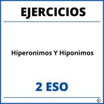 Ejercicios Hiperonimos Y Hiponimos 2 ESO PDF