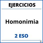 Ejercicios Homonimia 2 ESO PDF