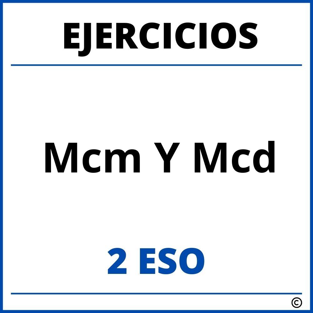 Ejercicios Mcm Y Mcd 2 ESO PDF