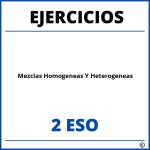 Ejercicios Mezclas Homogeneas Y Heterogeneas 2 ESO PDF