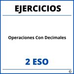 Ejercicios Operaciones Con Decimales 2 ESO PDF