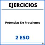 Ejercicios Potencias De Fracciones 2 ESO PDF