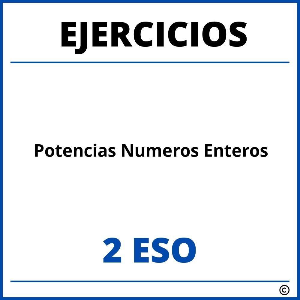 Ejercicios Potencias Numeros Enteros 2 ESO PDF