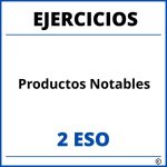 Ejercicios Productos Notables 2 ESO PDF