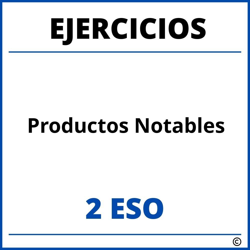 Ejercicios Productos Notables 2 ESO PDF