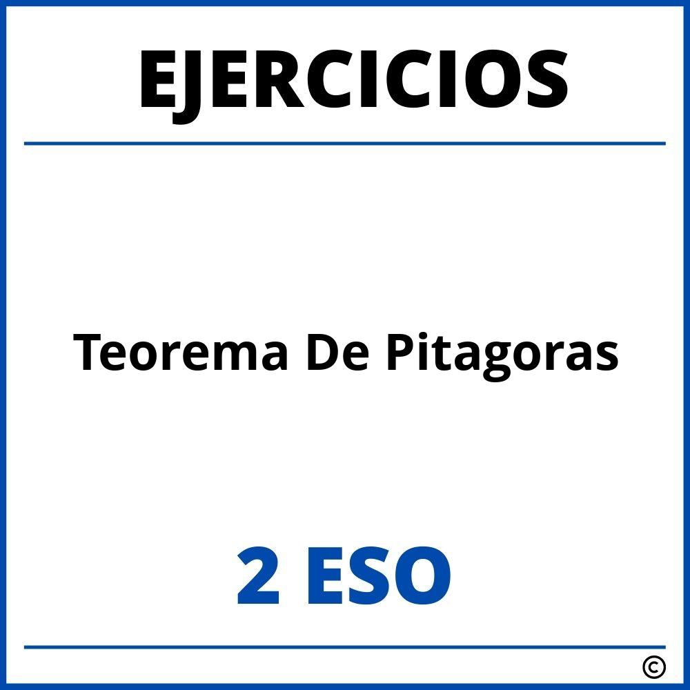 Ejercicios Teorema De Pitagoras 2 ESO PDF