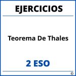 Ejercicios Teorema De Thales 2 ESO PDF